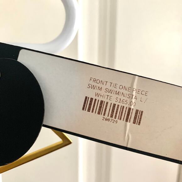 3/$15 Swiminista Front Tie 'Cheerful' One Piece Swimsuit in White - Picture 12 of 12